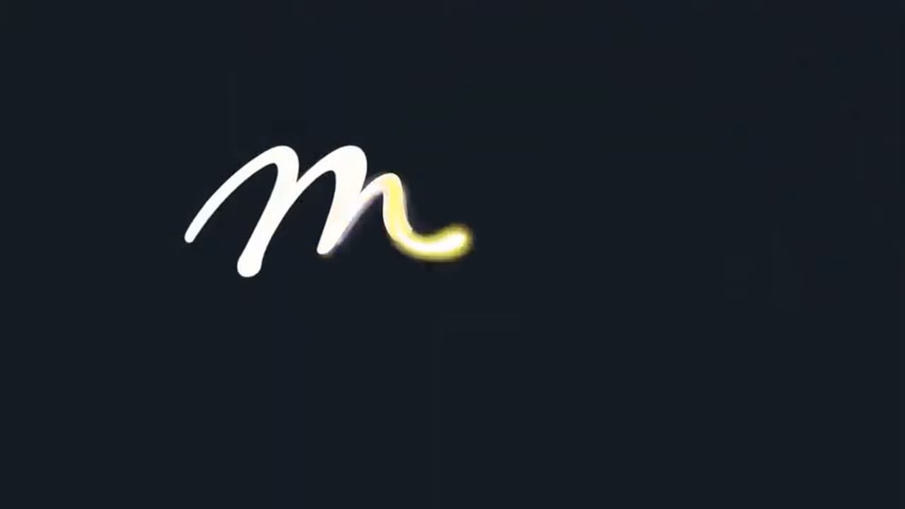 The Meta script-m logomark on black