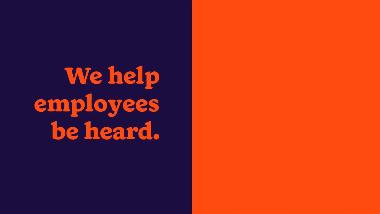 Brand card reading We help employees be heard